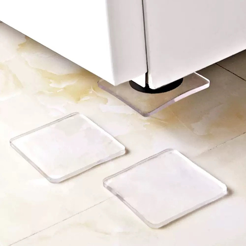 Jet Home Bathroom Mats - 4/12 Stück Anti-Vibrations-Anti-Rutsch-Matte für Waschmaschinen, Silikon-Pad,