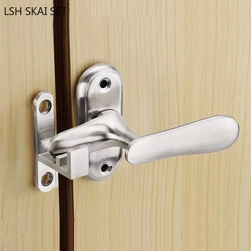 Home Bathroom Fittings - 1pc Edelstahl Tür Fenster verriegelung Innen