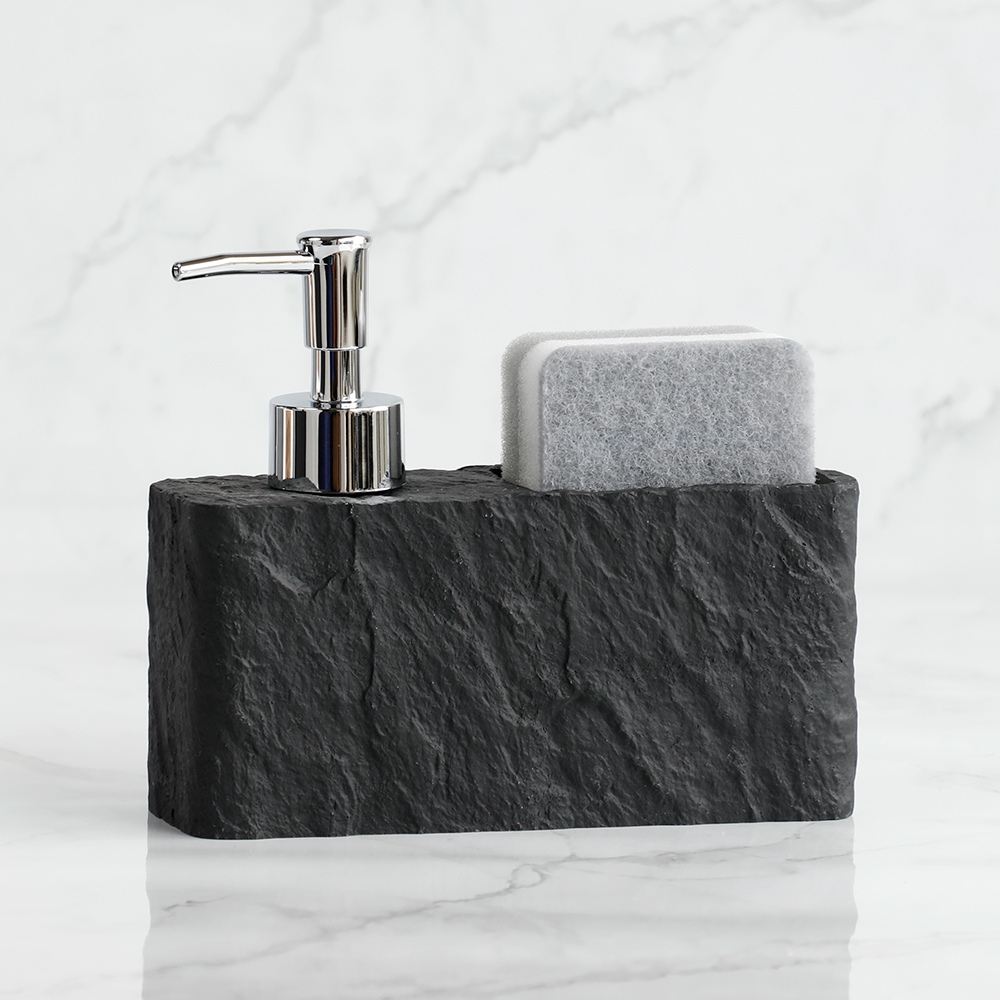 Home Bathroom Soap Dispenser - Seifenspender mit Schwamm, Küchenspüle und Badezimmer-Seifenspender,