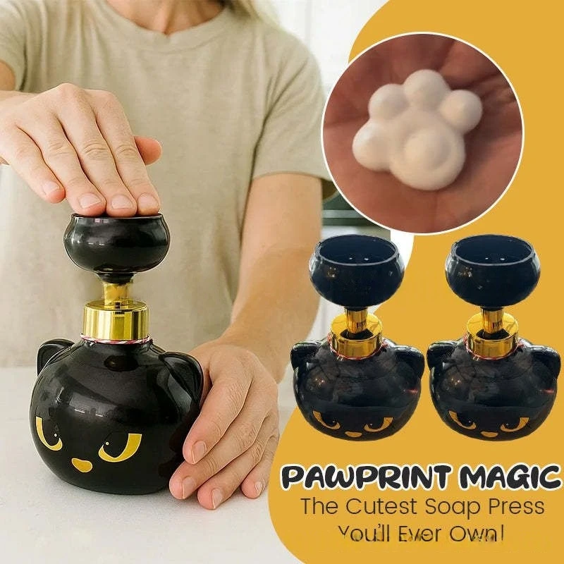 Home Bathroom Soap Dispenser - Niedlicher Katzenpfoten-Schaumseifenspender Lustiger Katzenpfoten-Blumenform-Schaumseifenpumpspender Katzenliebhaber-Geschenk für