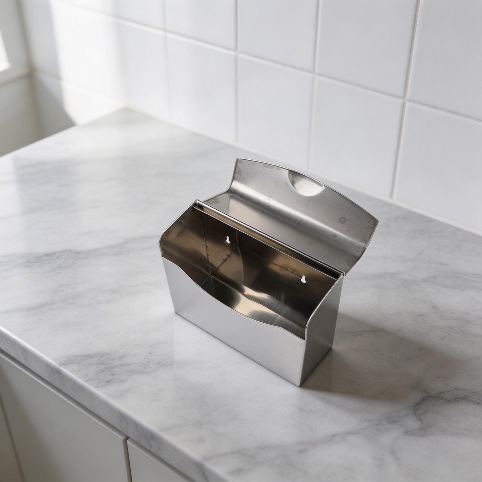 Home Bathroom Fittings - Edelstahl-Damenbinden-Abfallbehälter mit Dicht Schließendem Deckel für