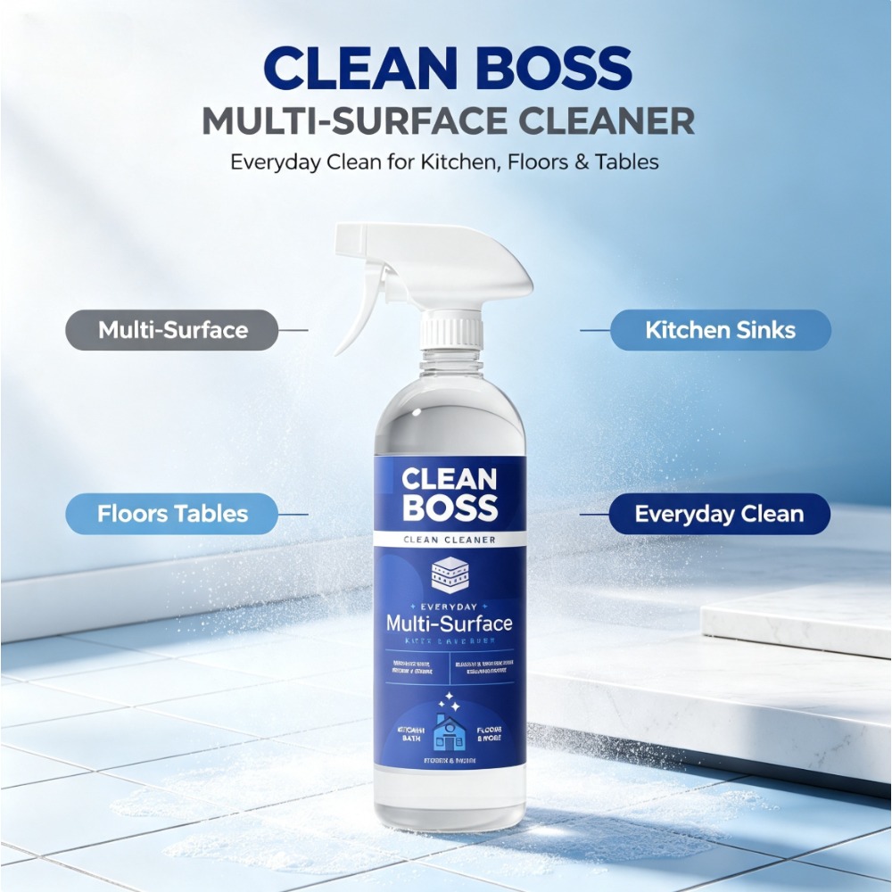 Home Bathroom Cleaning Solution - CleanBoss Allzweck-Mehrzweckreiniger, sanfter Lavendelduft, Alltagsreinigungslösung für