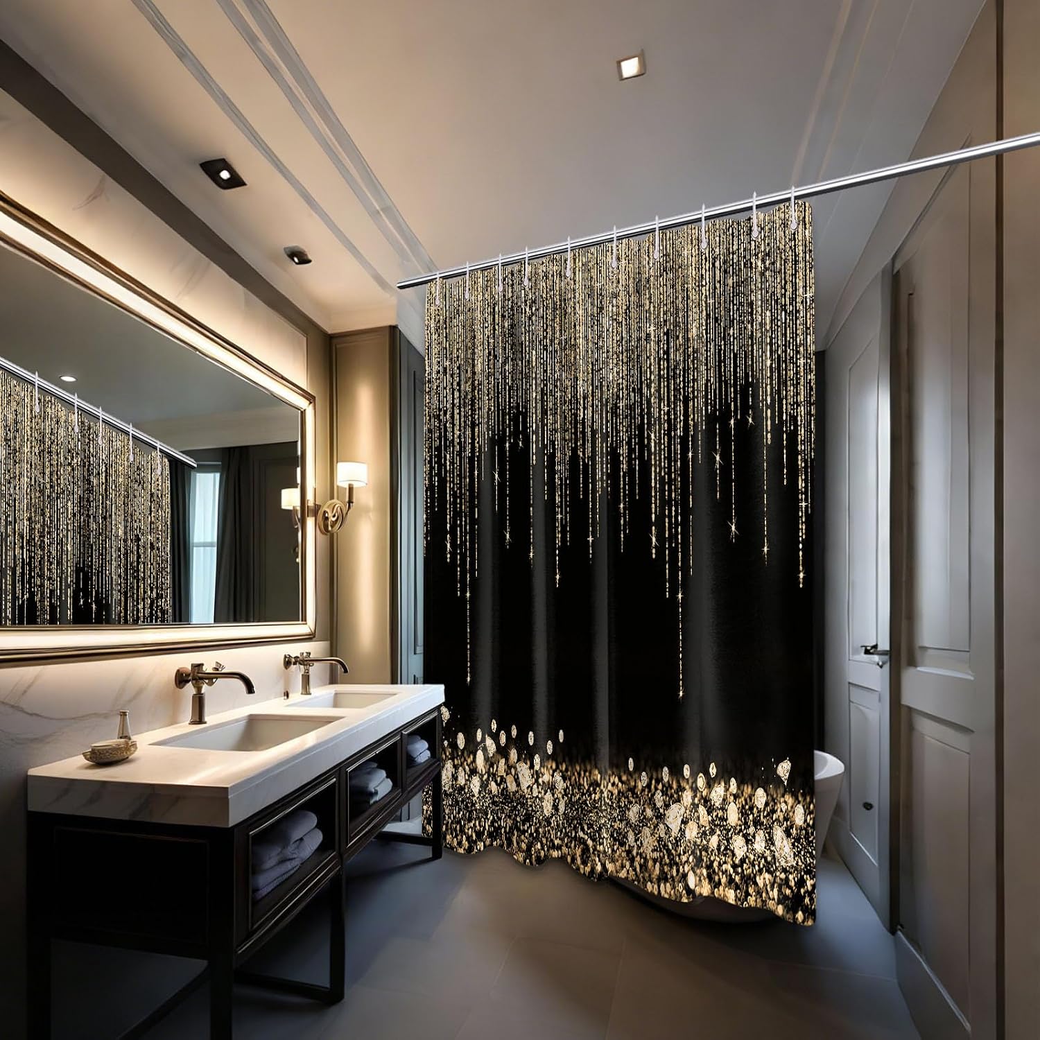 Luxuriöser Duschvorhang mit Go – Home Bathroom Spa Bewertung und Preis