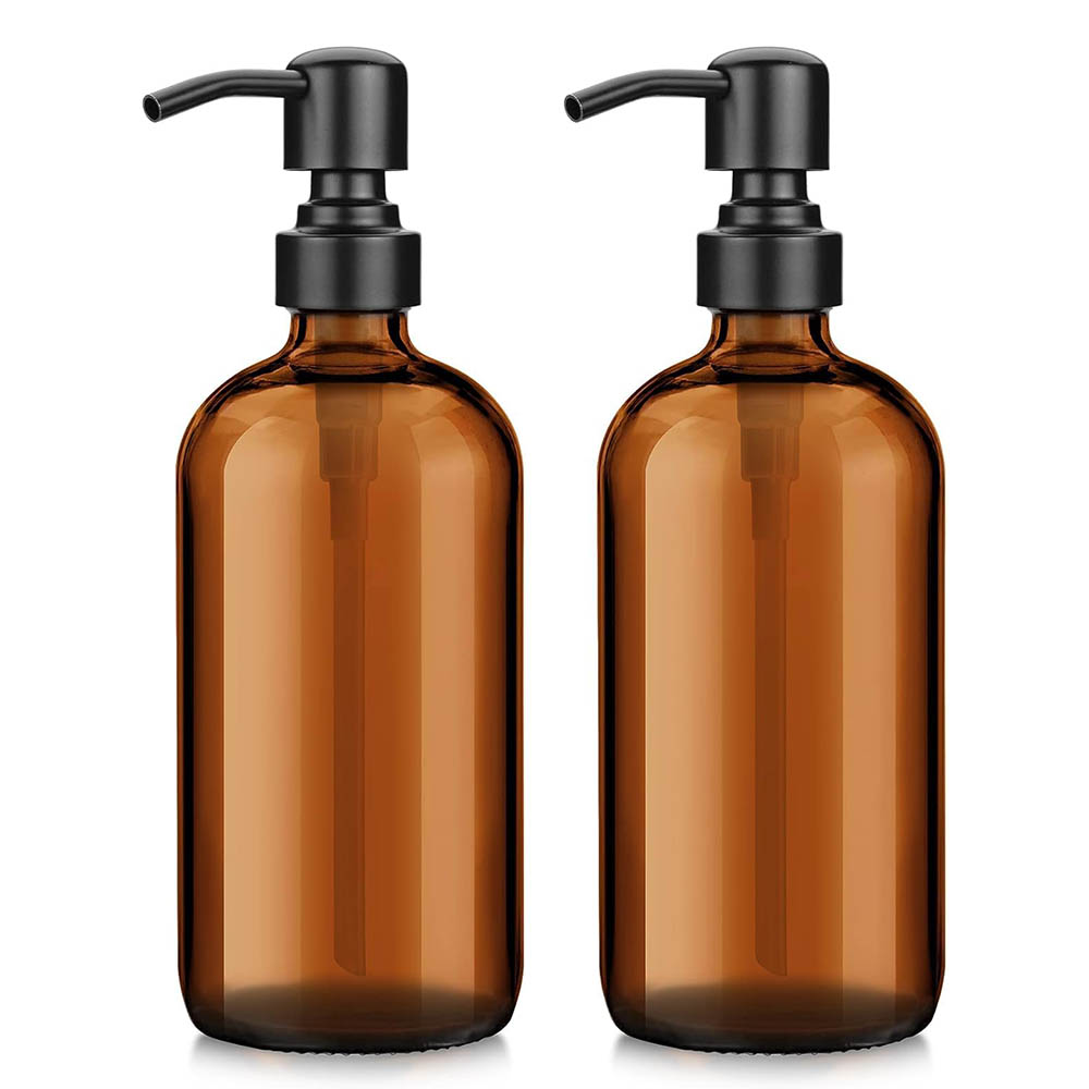 Bernsteinfarbener Glas-Seifens – Home Bathroom Soap Dispenser Bewertung und Preis