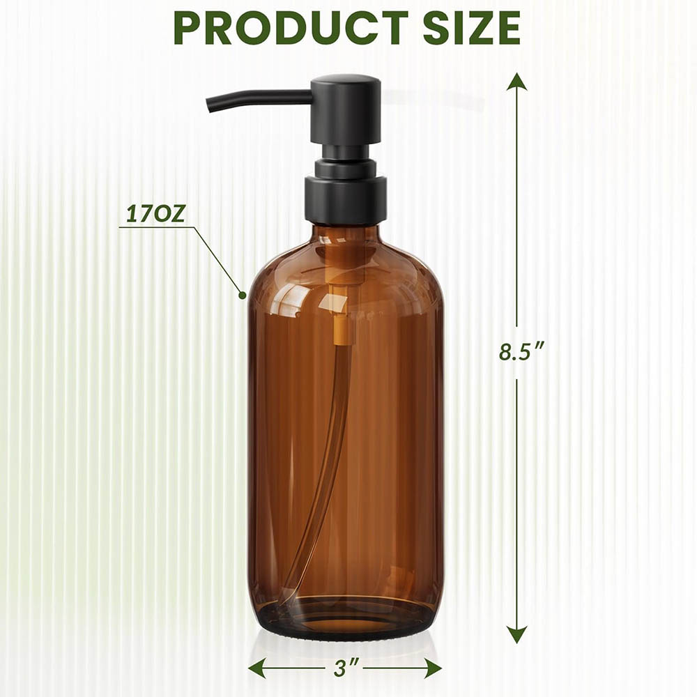 Bernsteinfarbener Glas-Seifens – Home Bathroom Soap Dispenser Bewertung und Preis