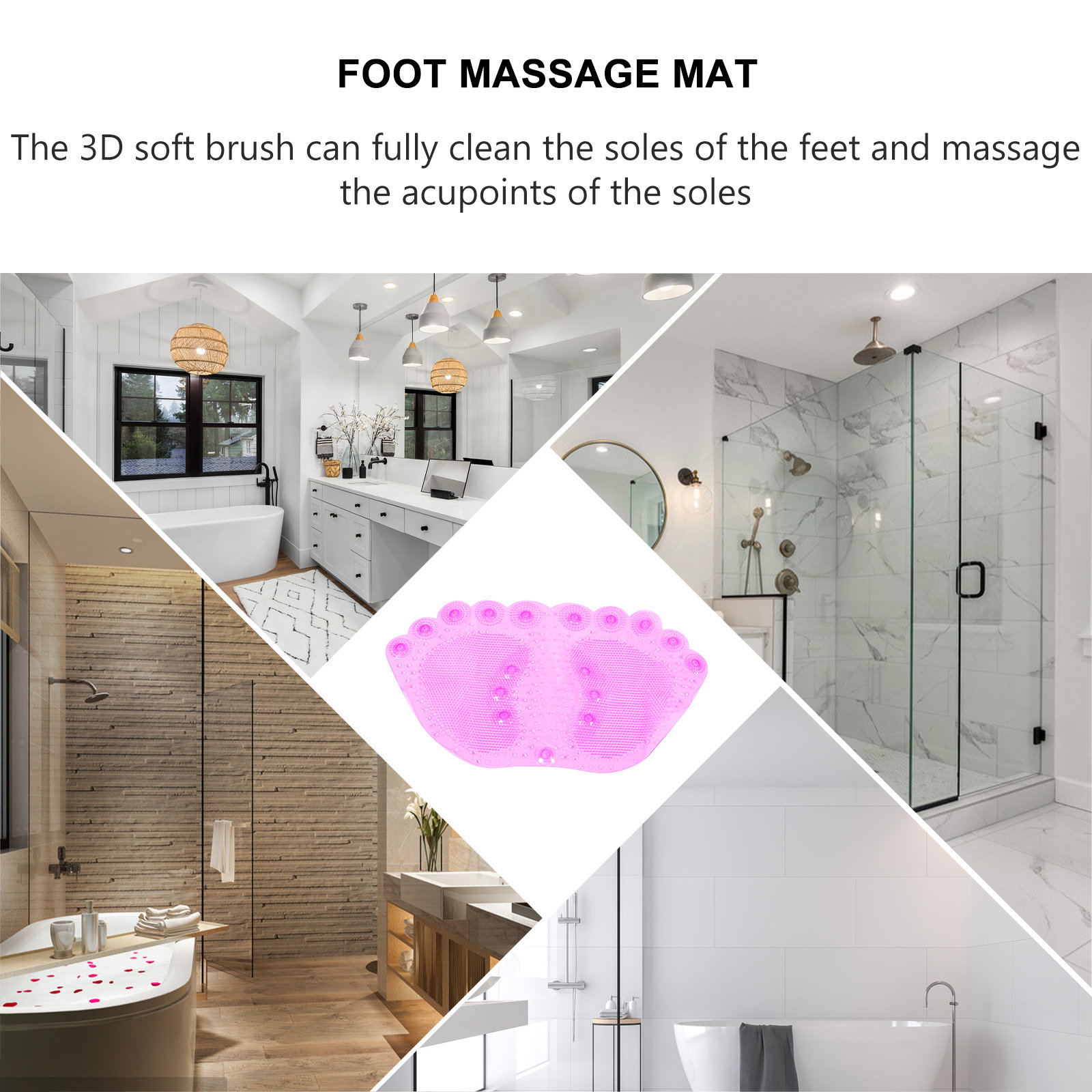1 Stück Massage-Badematte PVC  – Home Bathroom Spa Bewertung und Preis