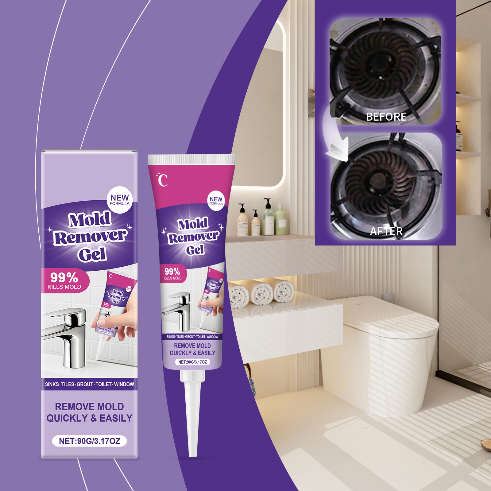 Anti-Schimmel-Entferner-Gel, s – Home Bathroom Cleaning Solution Bewertung und Preis