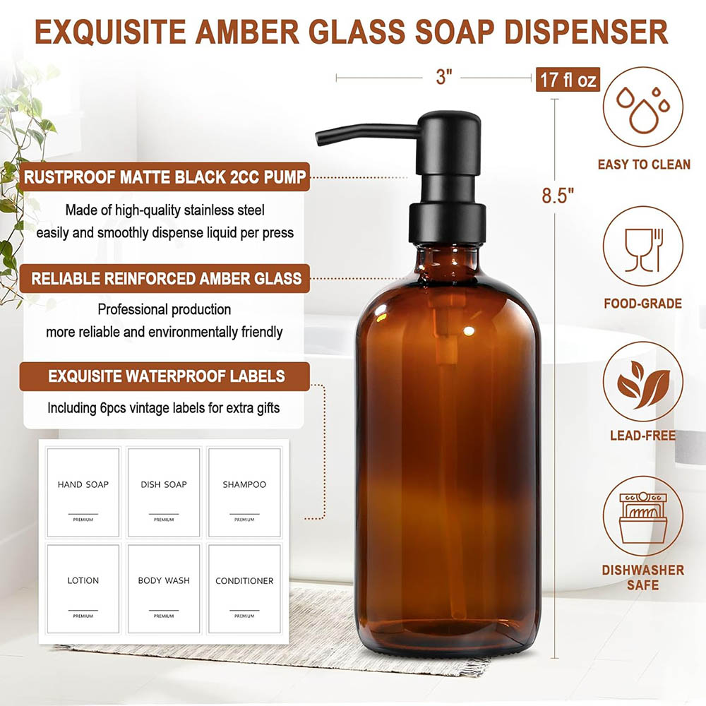 Seifenspender aus bernsteinfar – Home Bathroom Soap Dispenser Bewertung und Preis