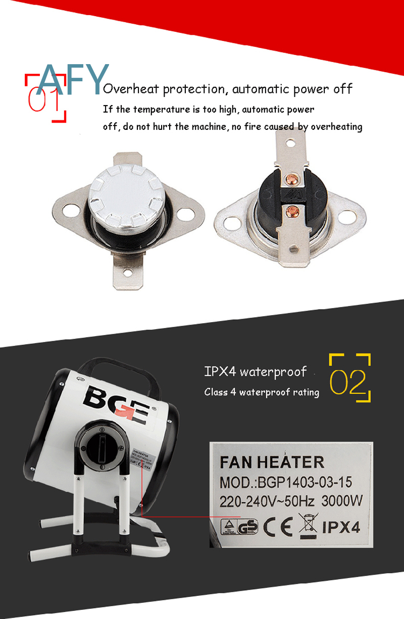 3000W Elektrischer Heizlüfter  – Home Bathroom Hand Dryer Bewertung und Preis